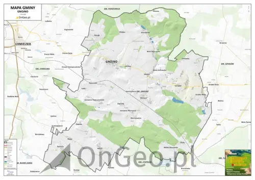 Mapa gminy Gnojno